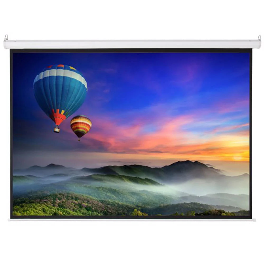 110V PS100-5 4:3 80" x 60" Viewing Area Motorized Projector Screen with Remote Control