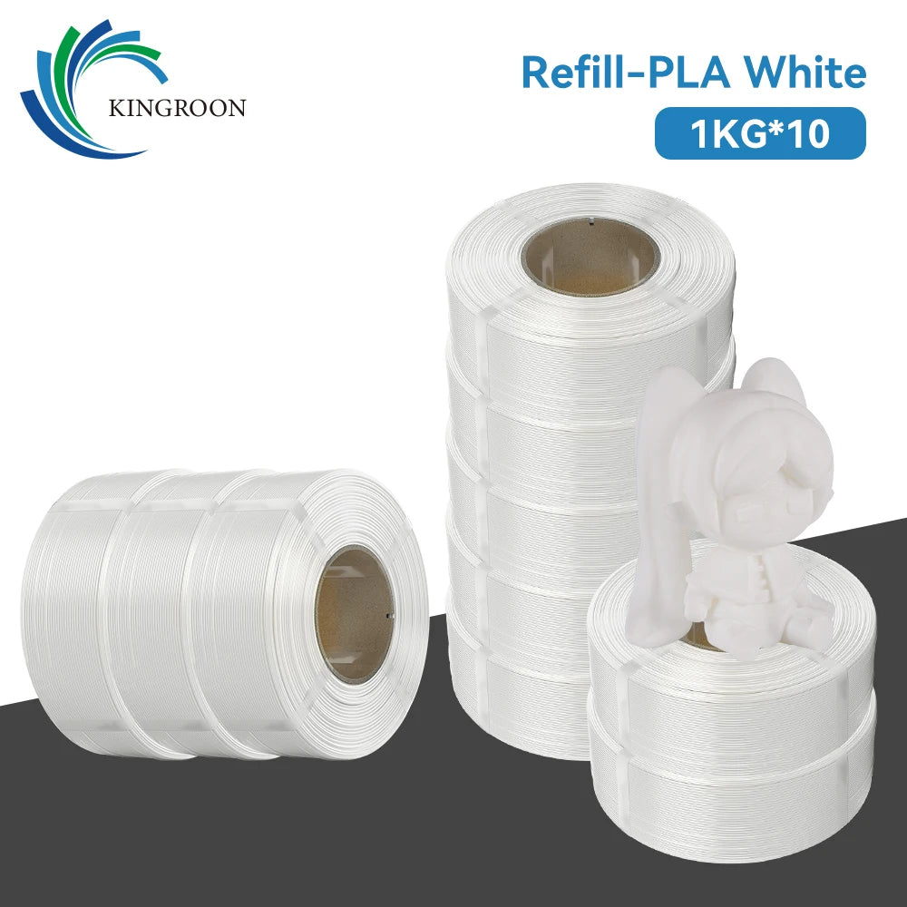 KINGROON Spool-less PLA 3D Printer Filament 10KG 5KG 3KG 1KG 1.75mm - Tangle-Free Design for Reliable & Easy Printing