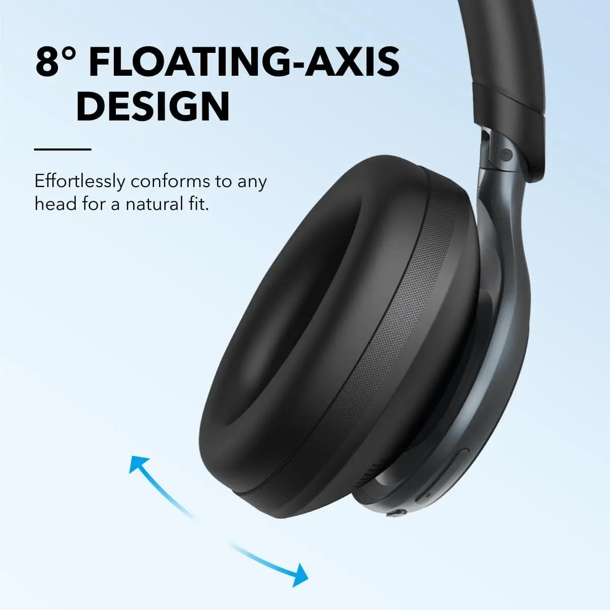 Soundcore by Anker, Space One, Active Noise Cancelling Headphones, 2X Stronger Voice Reduction, 40H ANC Playtime  (Refurbished)