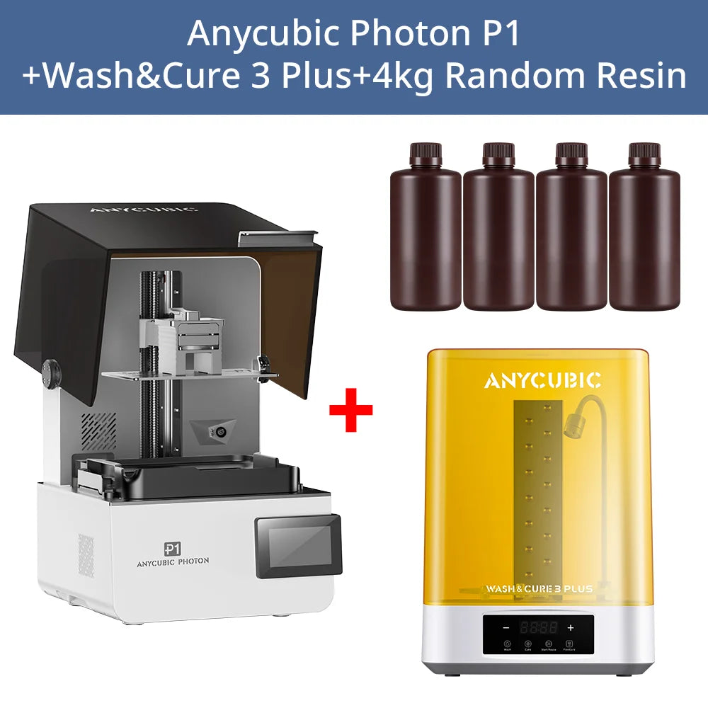 ANYCUBIC Photon P1 Resin 3D Printer Support Dual-Color&Material Printing , Precision-Ground Steel Build Plate For Hobbyists