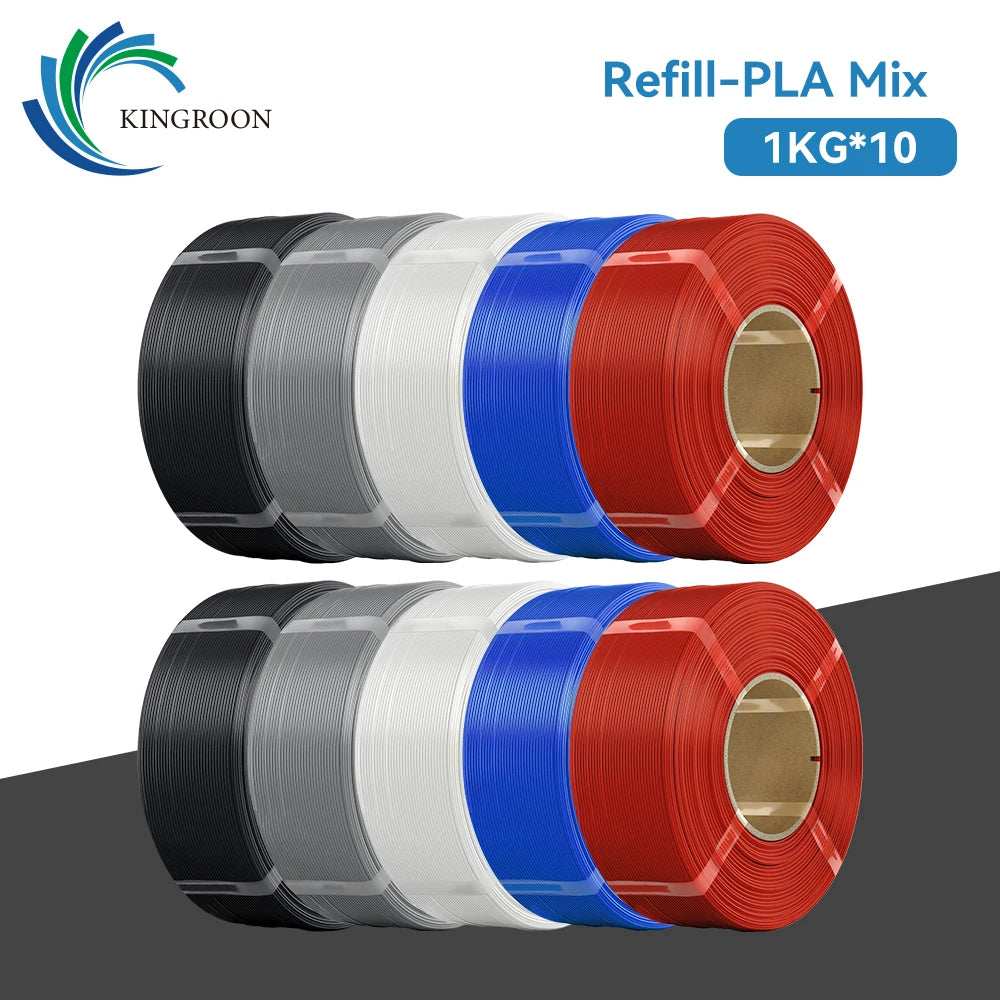 KINGROON Spool-less PLA 3D Printer Filament 10KG 5KG 3KG 1KG 1.75mm - Tangle-Free Design for Reliable & Easy Printing