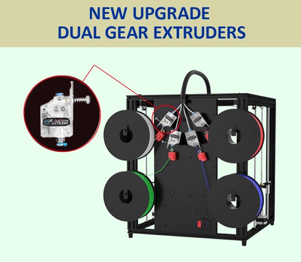 Z9V5 Multi Color 4 Extruders 4-IN-1-OUT Large Size Silent Auto Leveling 3D Printer Gift Dustproof And Thermal Insulation Cover