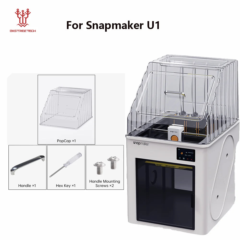 BIGTREETECH  PopCap Top Cover Enclosure Essential Accessories Upgraded 3D Print Enclosures For Snapmaker U1 3D Printer Parts