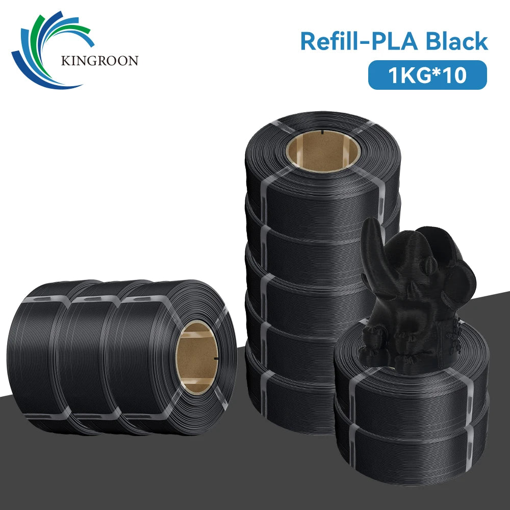 KINGROON Spool-less PLA 3D Printer Filament 10KG 5KG 3KG 1KG 1.75mm - Tangle-Free Design for Reliable & Easy Printing