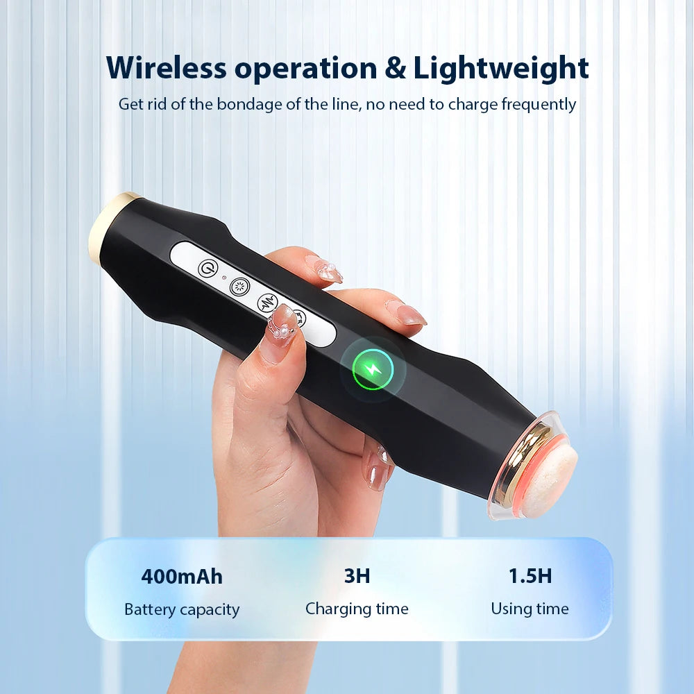 Portable CO2 Oxygen Bubble Pen Facial Machine 7 Color Light Oxygen Bubble Skin Care Tool Compatible with Serum Gel for Home Facial SPA CO2