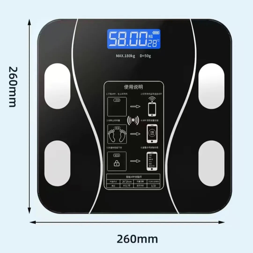 New USB Body Fat Scale,Intelligent and Precise Home Fat Scale,Adult Body Scale,Small Electronic Scale, Weighing Scale Body Scale