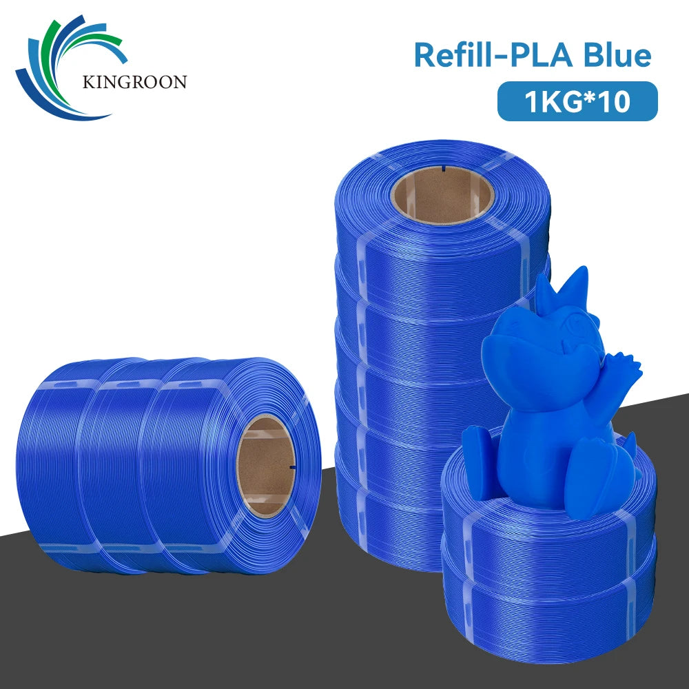 KINGROON Spool-less PLA 3D Printer Filament 10KG 5KG 3KG 1KG 1.75mm - Tangle-Free Design for Reliable & Easy Printing