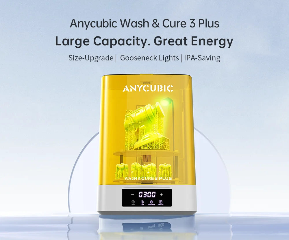 ANYCUBIC Wash & Cure 3 Plus Washing Curing 2 in 1 Machine For Photon Mono M7 LCD 3D Printer 3D Printing Models