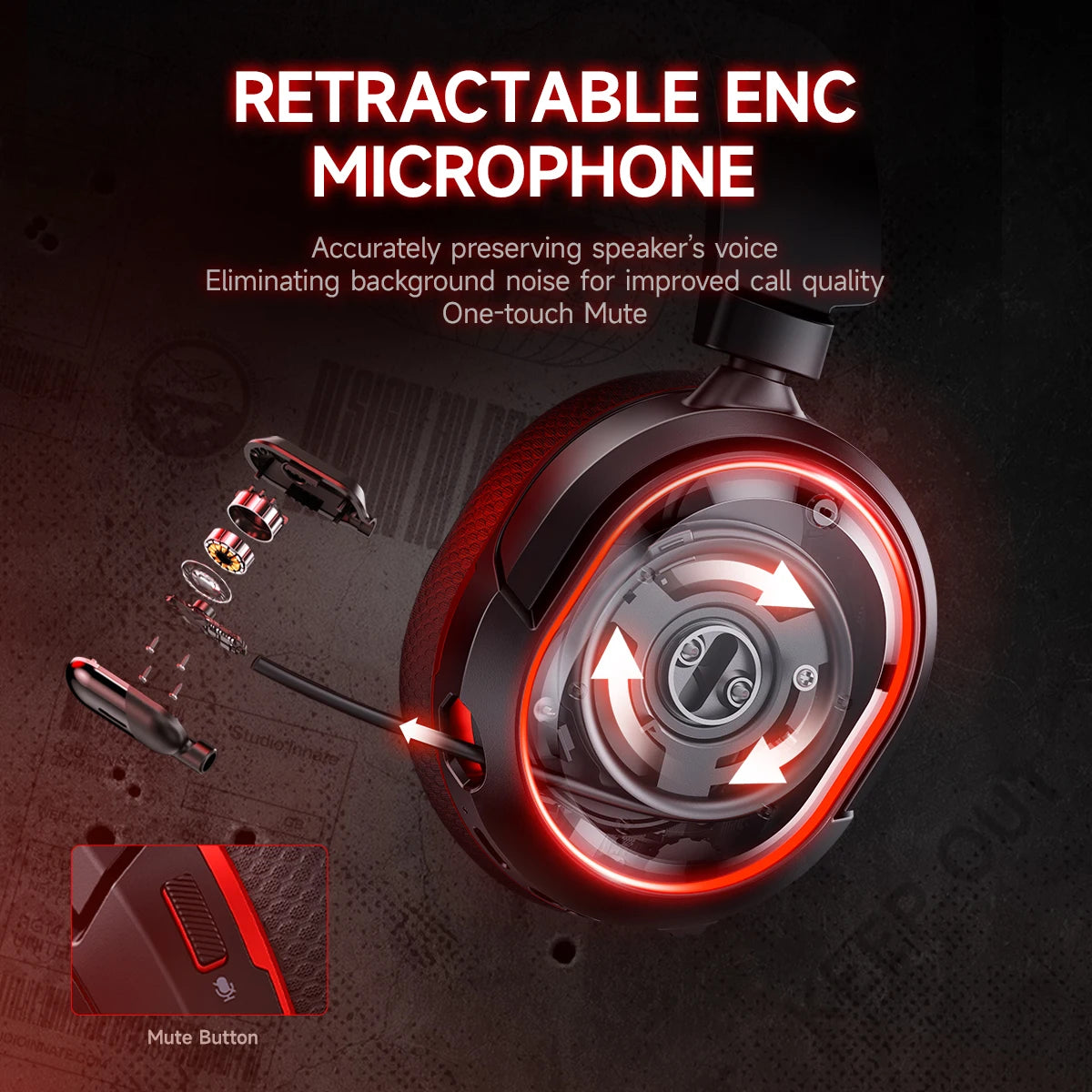 Picun G2 Wireless Gaming Headset Bluetooth 2.4G Headphones 7.1 Surround 5ms Low Latency ENC Mic for PC PS4 PS5 Phone Switch