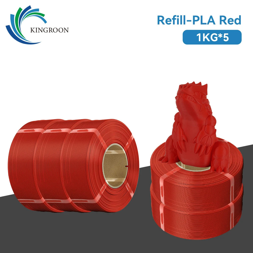KINGROON Spool-less PLA 3D Printer Filament 10KG 5KG 3KG 1KG 1.75mm - Tangle-Free Design for Reliable & Easy Printing