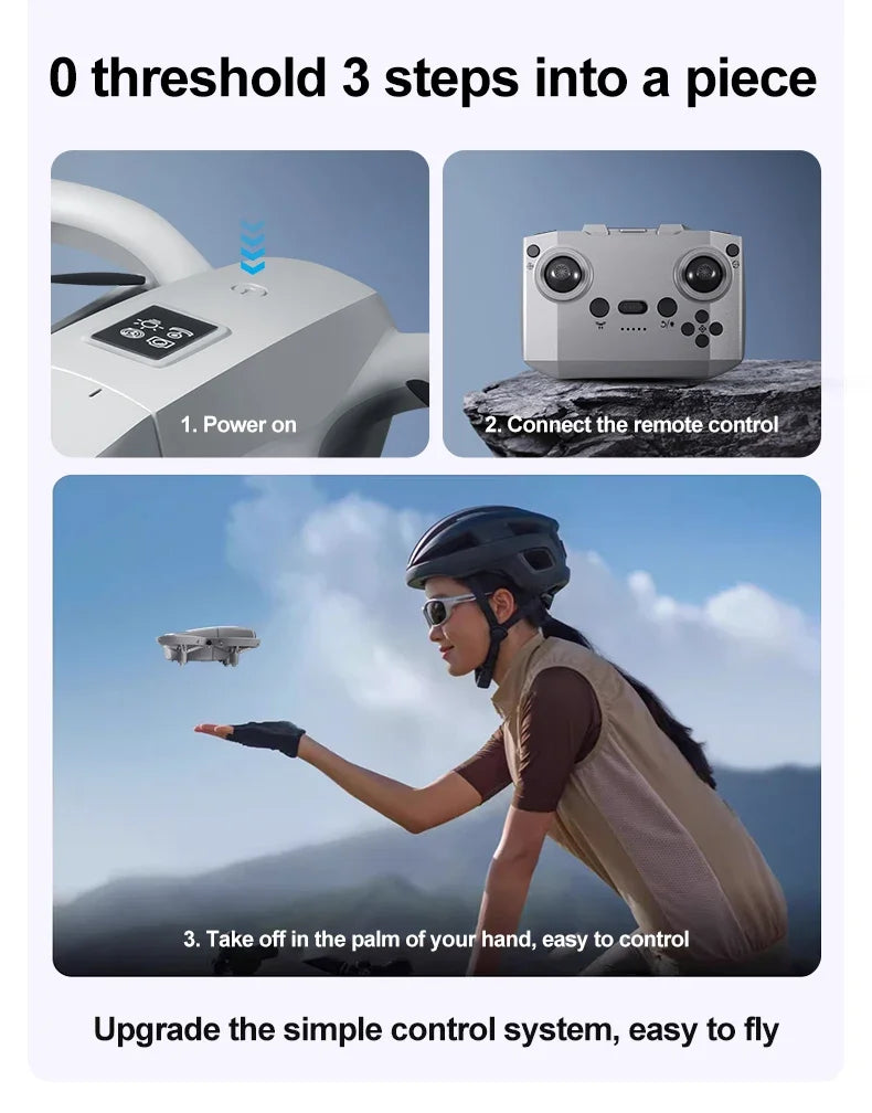 GT3 RC Mini Drone 4K Dual Camera Aerial HD Photography Optical Flow Positioning Obstacle Avoidance with Lights UAV RC Quadcopter