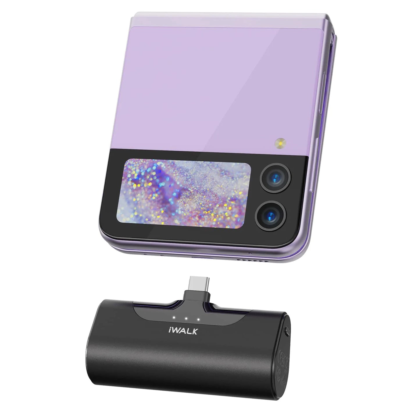iWALK Pocket power bank mini portable capsule, digital display cute mobile power bank 4500mAh, suitable for iPhone Lightning int
