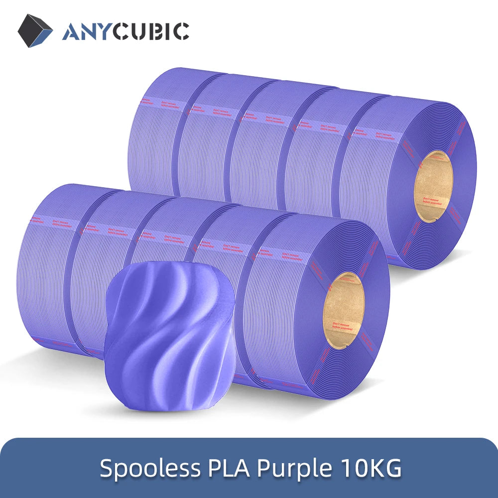 ANYCUBIC 10KG Refill PLA Filament 3D Printer 1.75mm Spooless Plastic Rubber Filament Material For FDM 3D Printer for Kobra 3 S1C