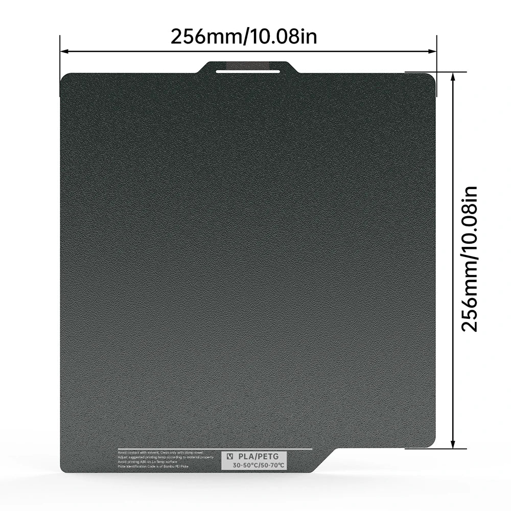 BIQU Panda Build Plate CryoGrip Coating No Clog 256x256mm Spring Steel Double-sided Textured for BambuLab P1 X1 X2D 3D Printer