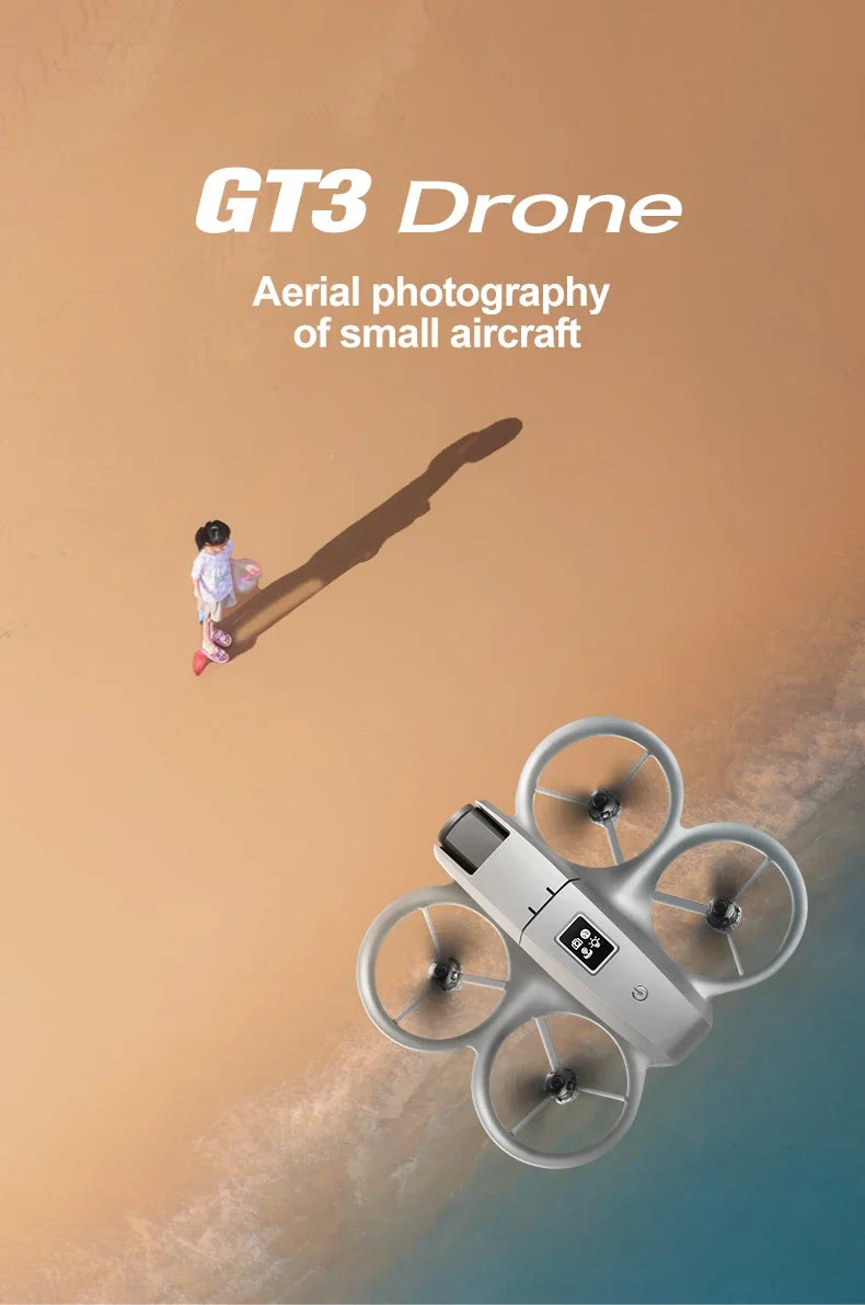 GT3 RC Mini Drone 4K Dual Camera Aerial HD Photography Optical Flow Positioning Obstacle Avoidance with Lights UAV RC Quadcopter