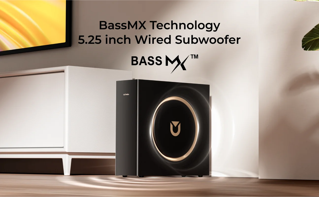 ULTIMEA Skywave F30 Soundbar 3.1.2ch 300W Dolby Atmos Soundbar, with 5.25'' Wired Subwoofer, Home Theater for TV, APP Control