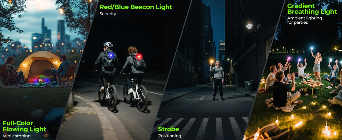 Wurkkos HD03 680LM Mini Clip Light USB Rechargeable Pocket Flashlight Spotlight/Floodlight Portable RGB Torch with Magnet