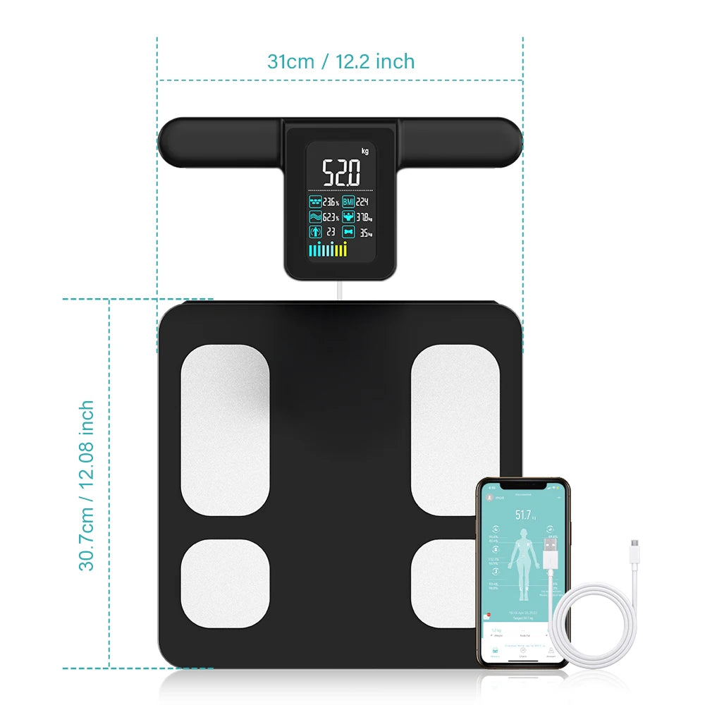 Smart Scale for Body Weight, FSA&HSA Eligible, 8-Electrode Digital Bathroom Scale with BMI Body Fat Muscle Mass, Body Compositio