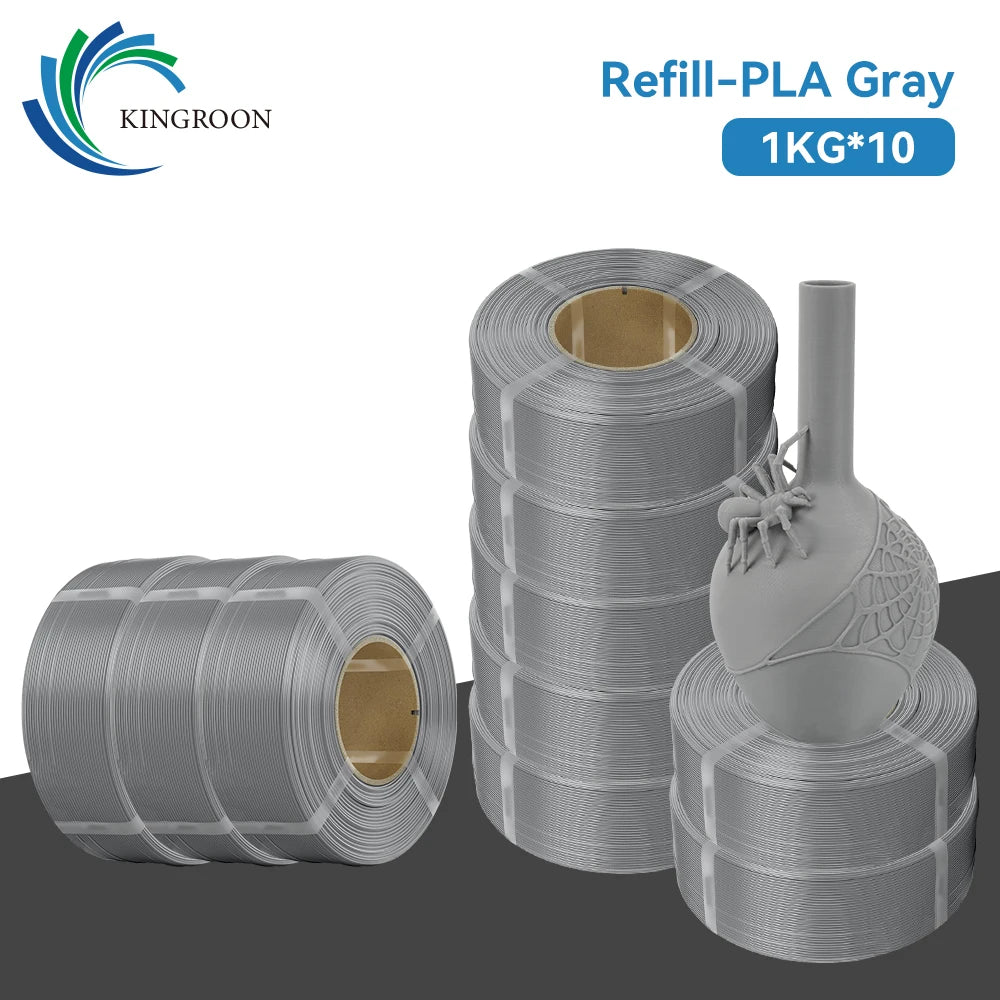 KINGROON Spool-less PLA 3D Printer Filament 10KG 5KG 3KG 1KG 1.75mm - Tangle-Free Design for Reliable & Easy Printing