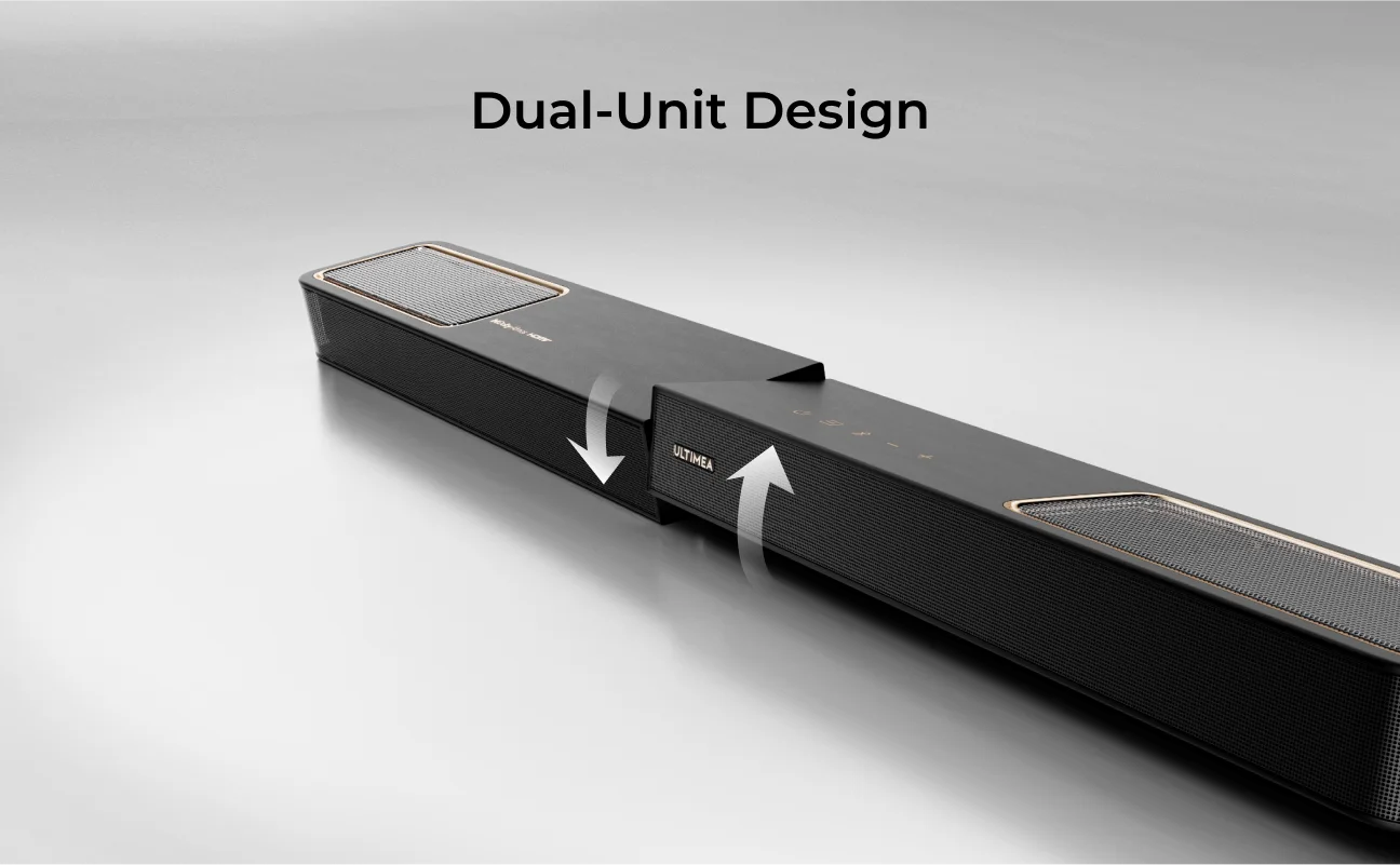 ULTIMEA Skywave F30 Soundbar 3.1.2ch 300W Dolby Atmos Soundbar, with 5.25'' Wired Subwoofer, Home Theater for TV, APP Control