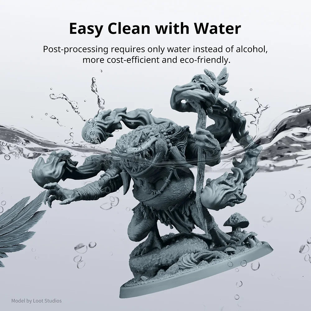 Anycubic Water Wash Resin Water Washable High Precision Low Odor Low Viscosity Support 3 Ways Washing For LCD 3D Printer Resin
