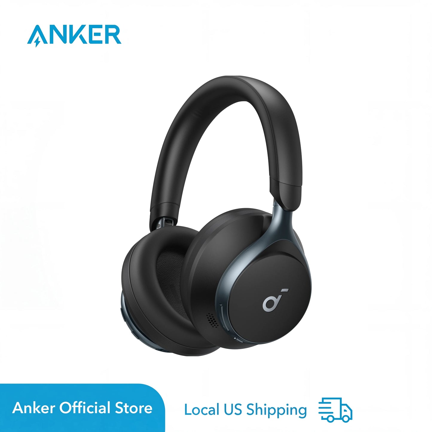 Soundcore by Anker, Space One, Active Noise Cancelling Headphones, 2X Stronger Voice Reduction, 40H ANC Playtime  (Refurbished)