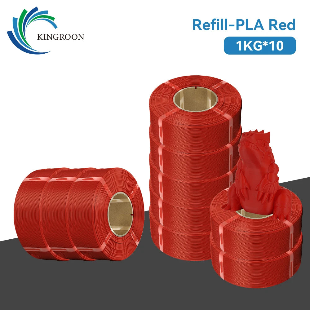 KINGROON Spool-less PLA 3D Printer Filament 10KG 5KG 3KG 1KG 1.75mm - Tangle-Free Design for Reliable & Easy Printing