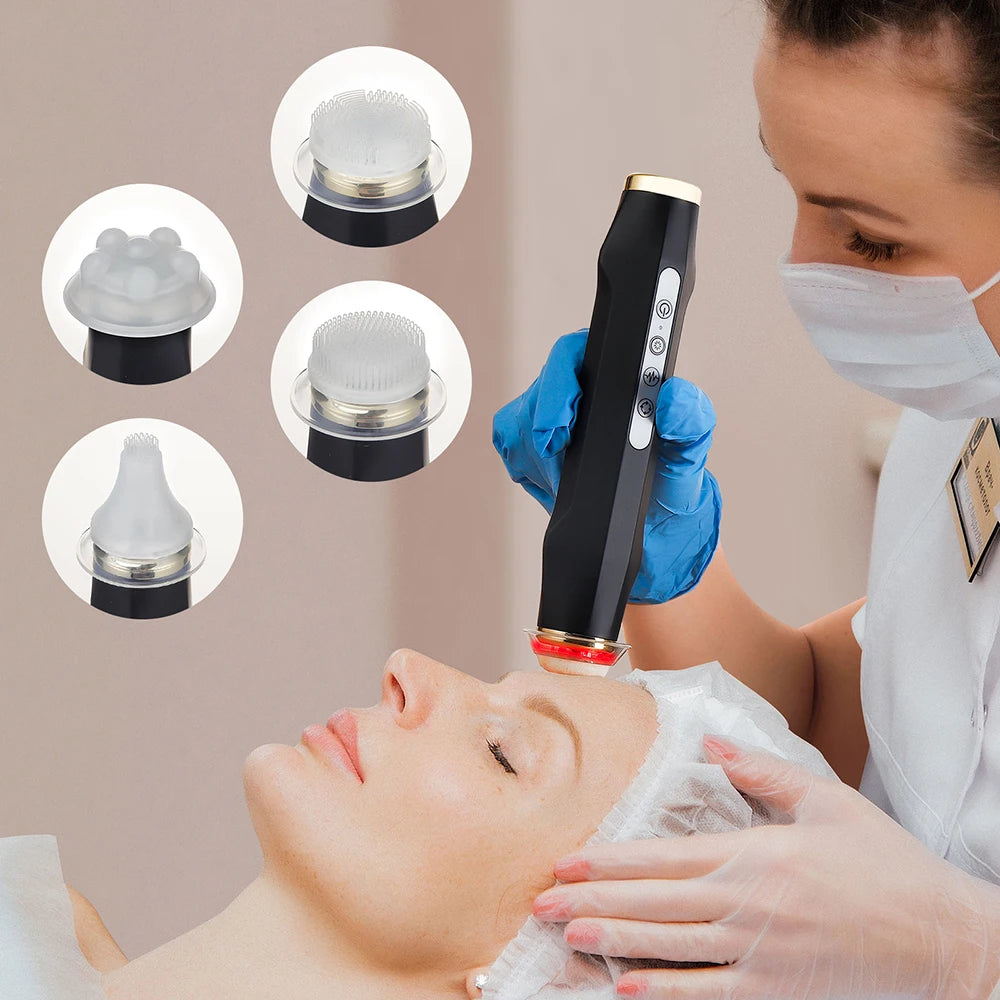 Portable CO2 Oxygen Bubble Pen Facial Machine 7 Color Light Oxygen Bubble Skin Care Tool Compatible with Serum Gel for Home Facial SPA CO2