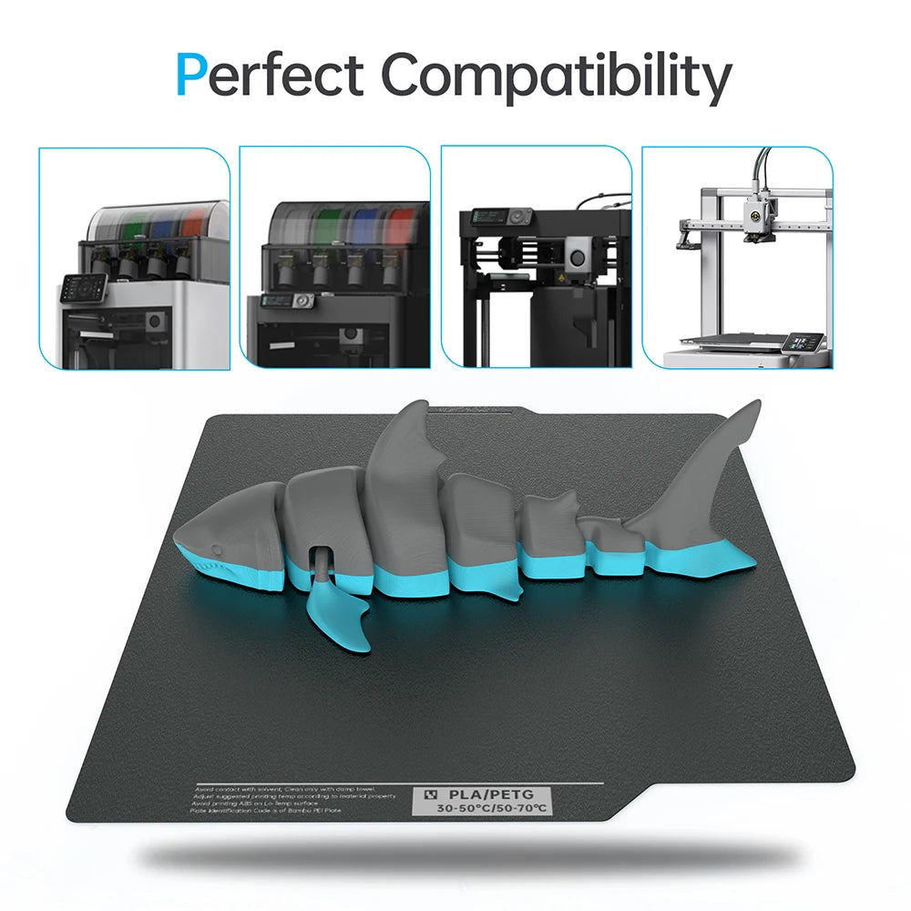 BIQU Panda Build Plate CryoGrip Coating No Clog 256x256mm Spring Steel Double-sided Textured for BambuLab P1 X1 X2D 3D Printer